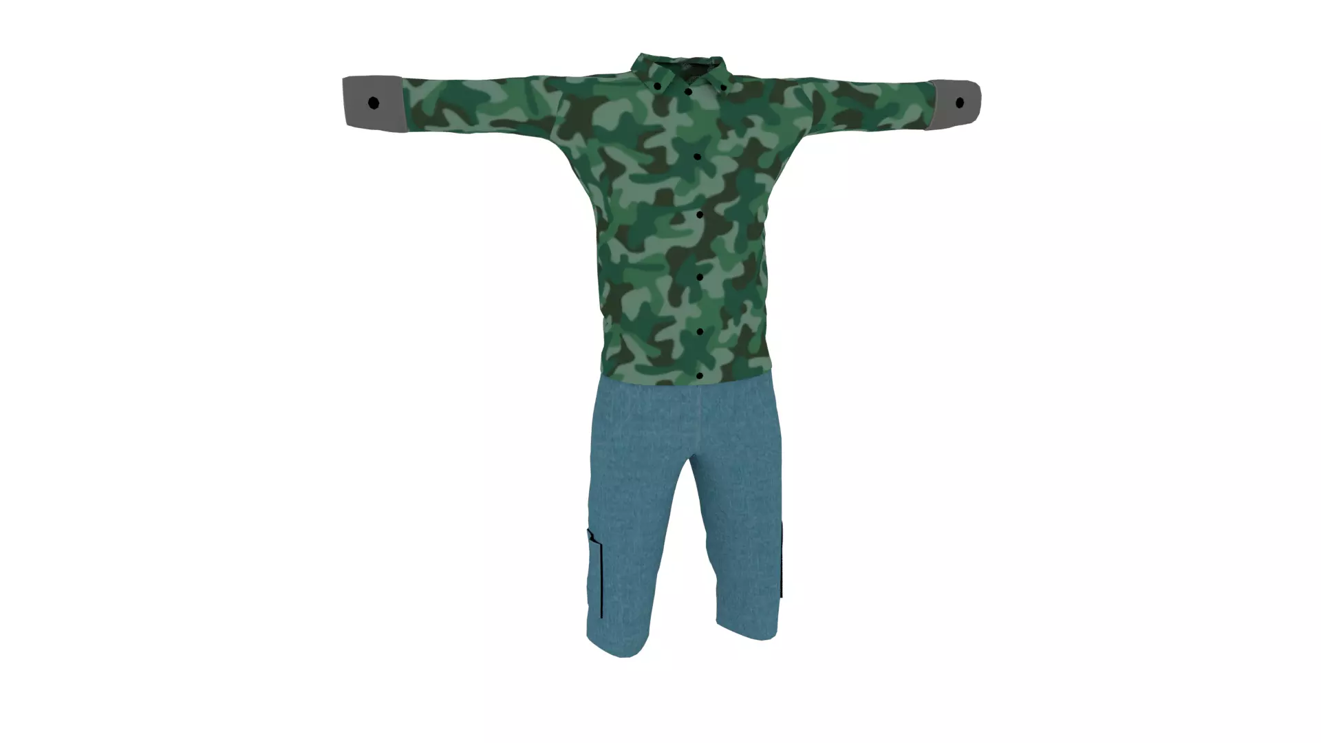 Man Outfit Low-poly 3D model_0