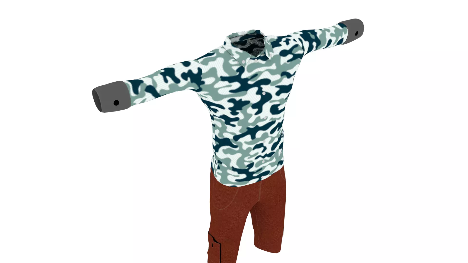 Man Outfit Low-poly 3D model_0