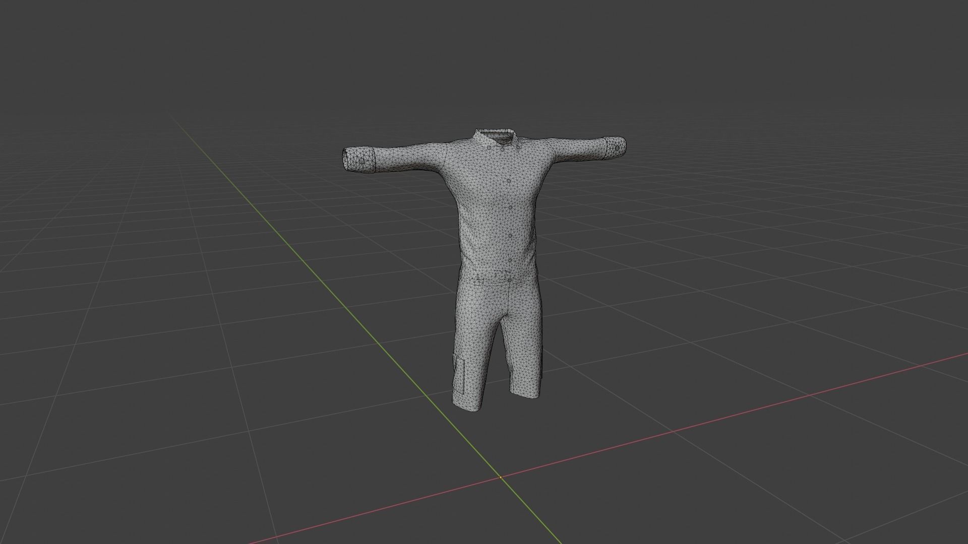 Man Outfit Low-poly 3D model_6