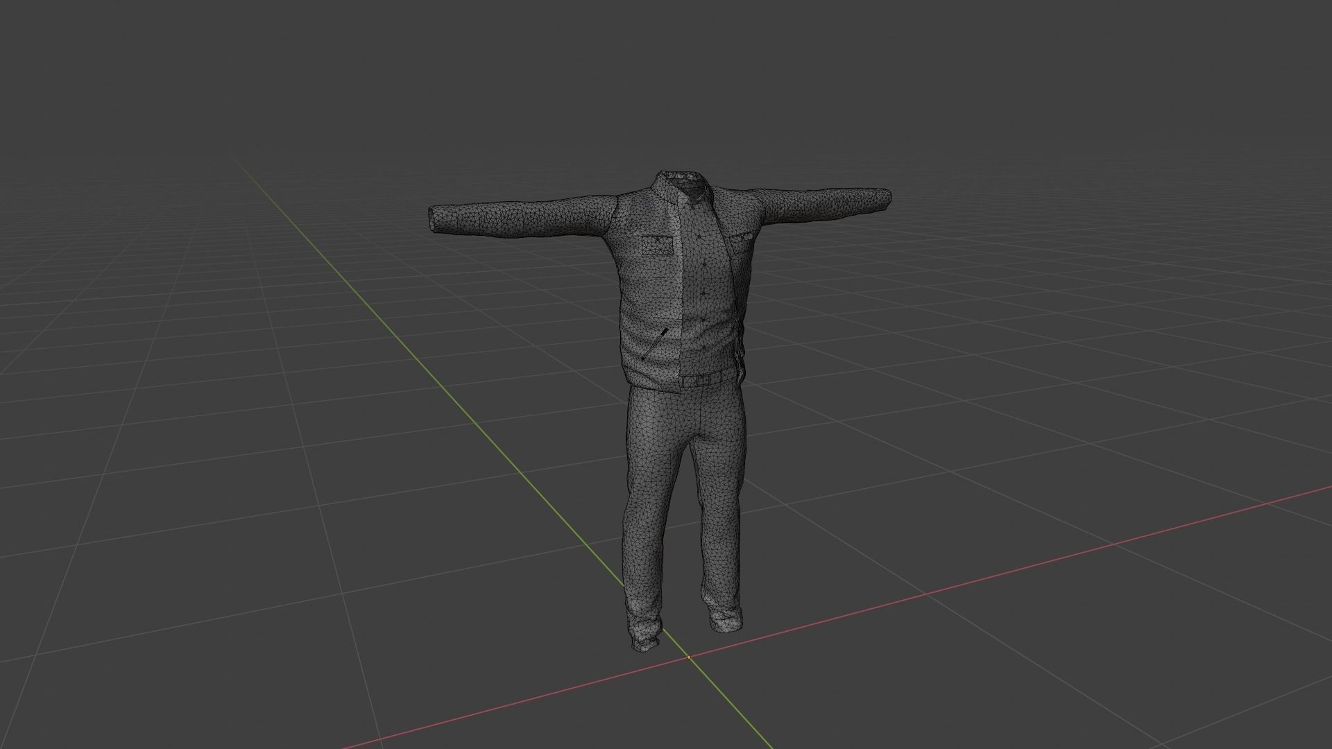 Man Outfit Low-poly 3D model_6
