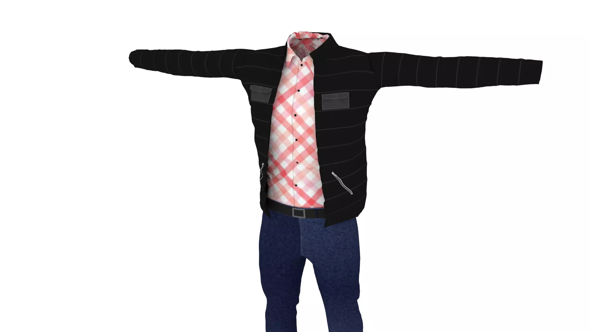 Man Outfit Low-poly 3D model_0