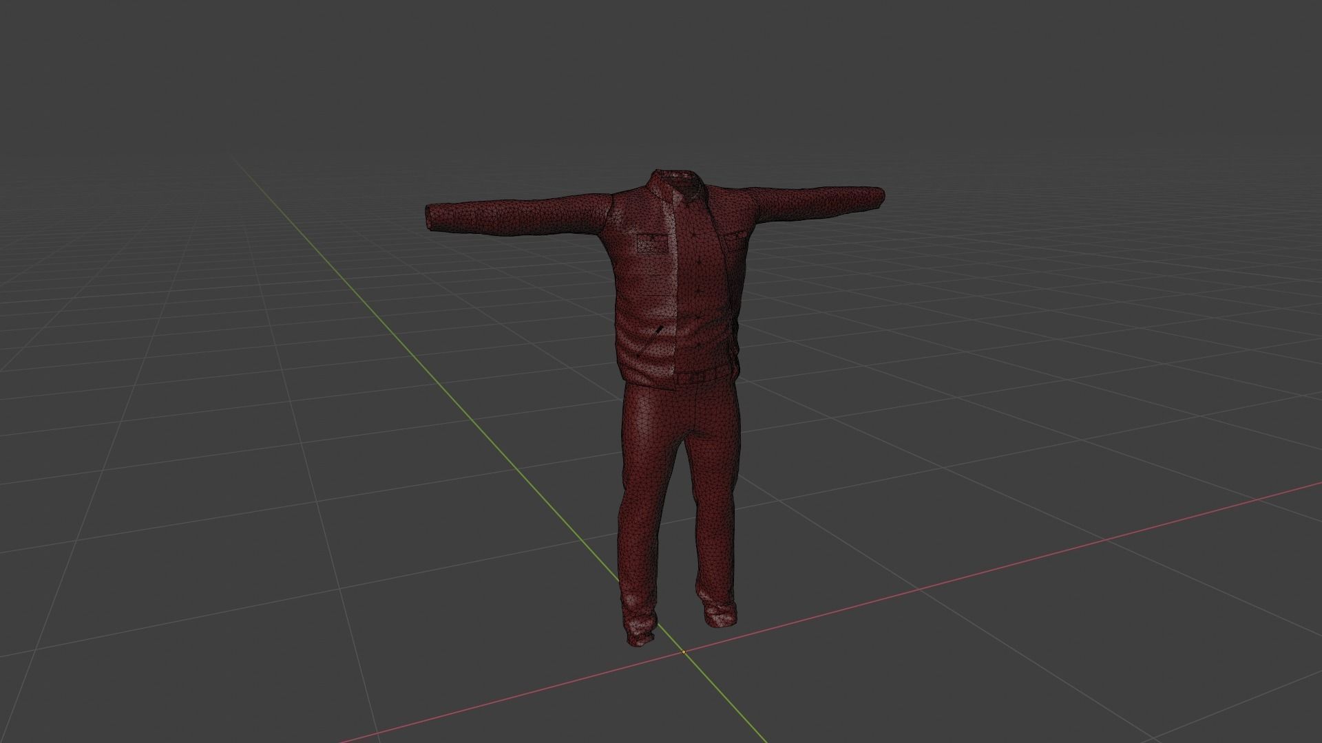 Man Outfit Low-poly 3D model_6