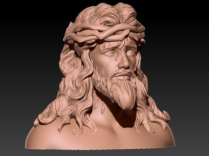 jesus Pendant 3D print model_3