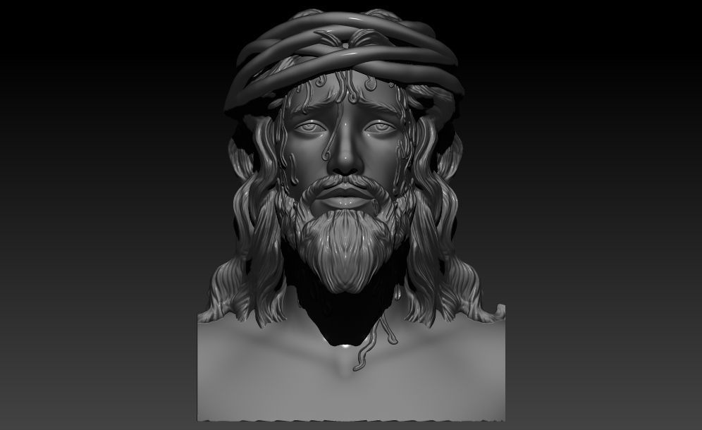 jesus Pendant 3D print model_4