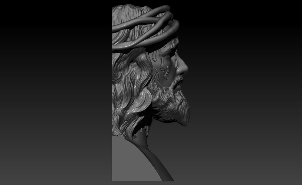jesus Pendant 3D print model_6