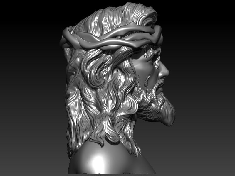 jesus Pendant 3D print model_2