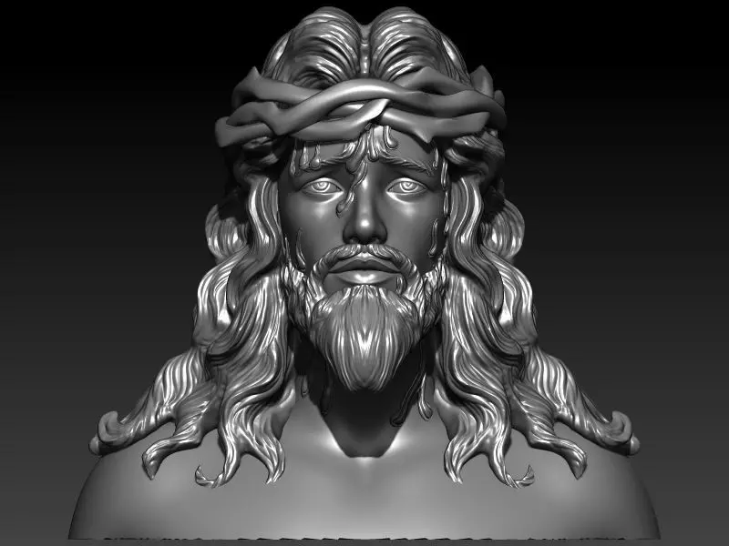 jesus Pendant 3D print model_0
