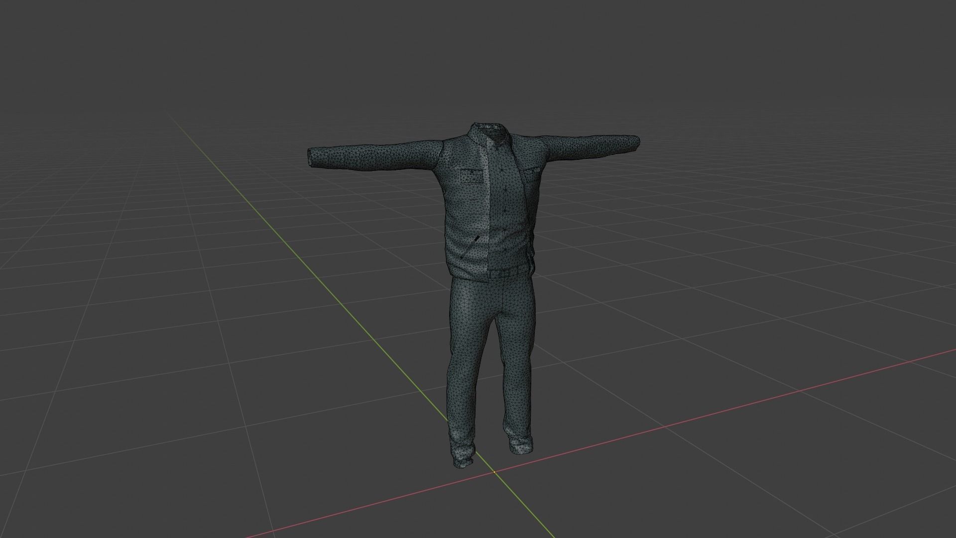 Man Outfit Low-poly 3D model_6