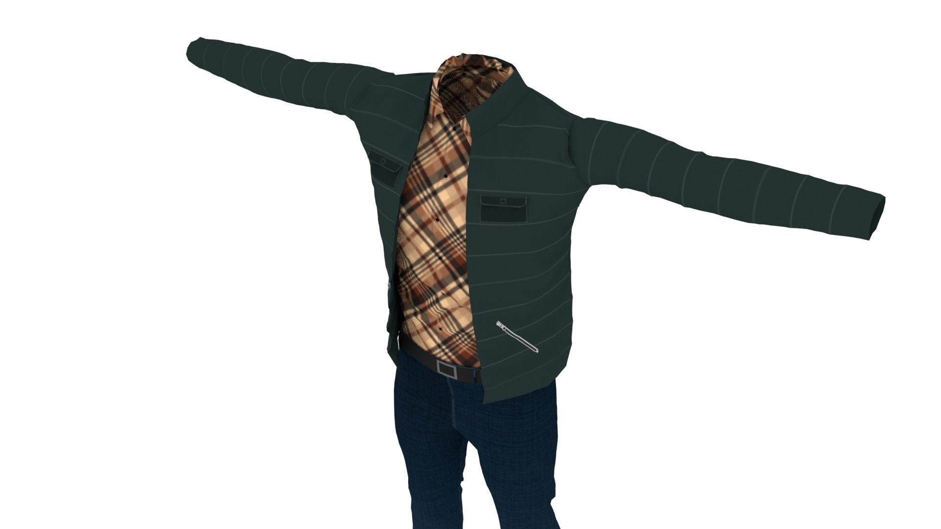 Man Outfit Low-poly 3D model_3