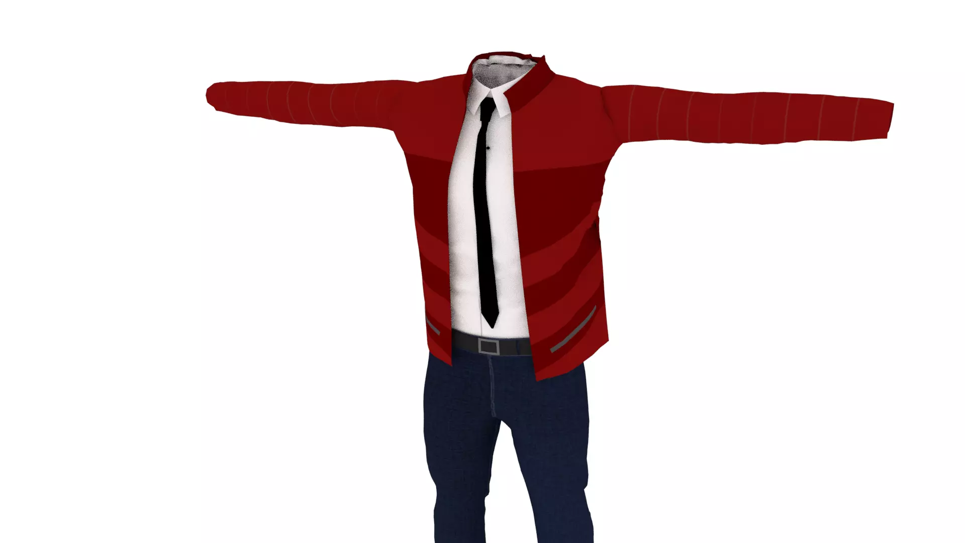 Man Outfit Low-poly 3D model_0