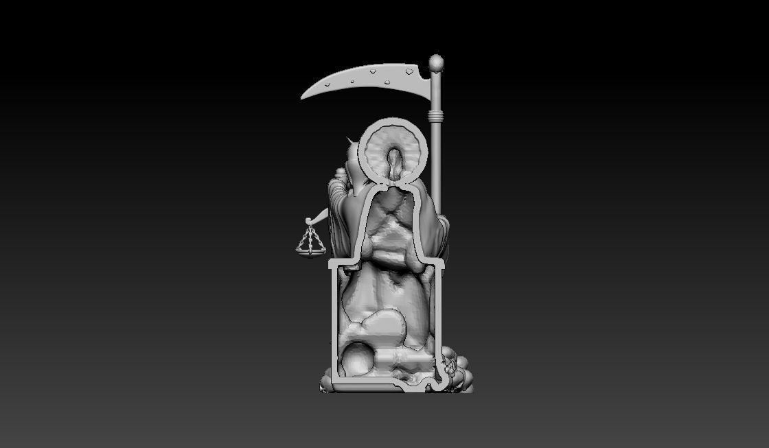 Skull reaper pendant 3D print model_5