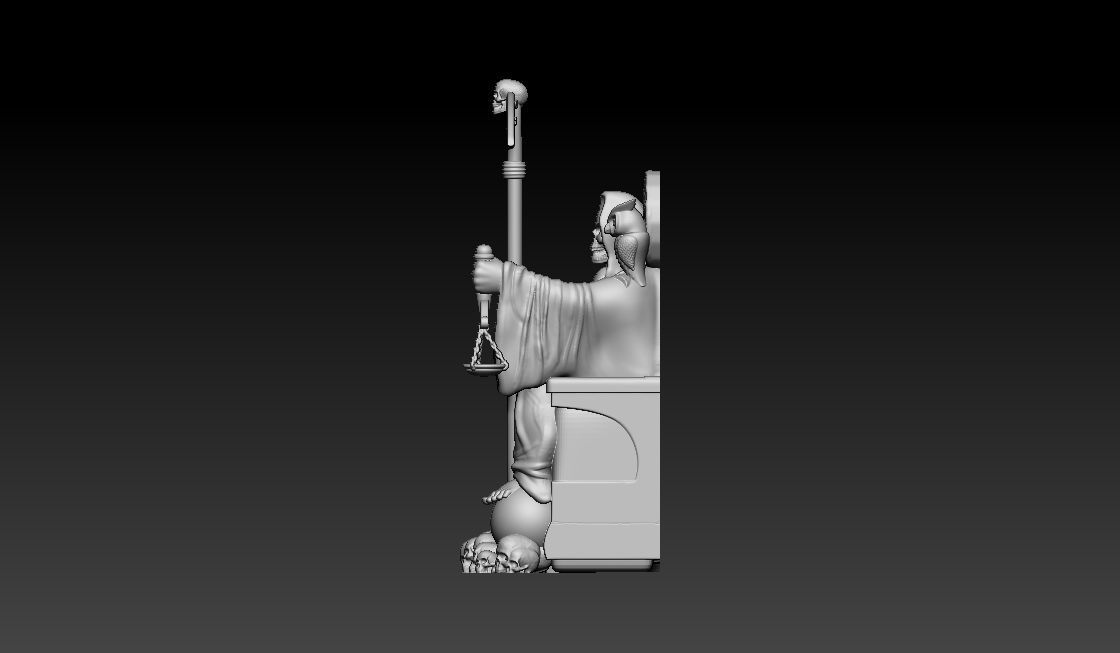 Skull reaper pendant 3D print model_4