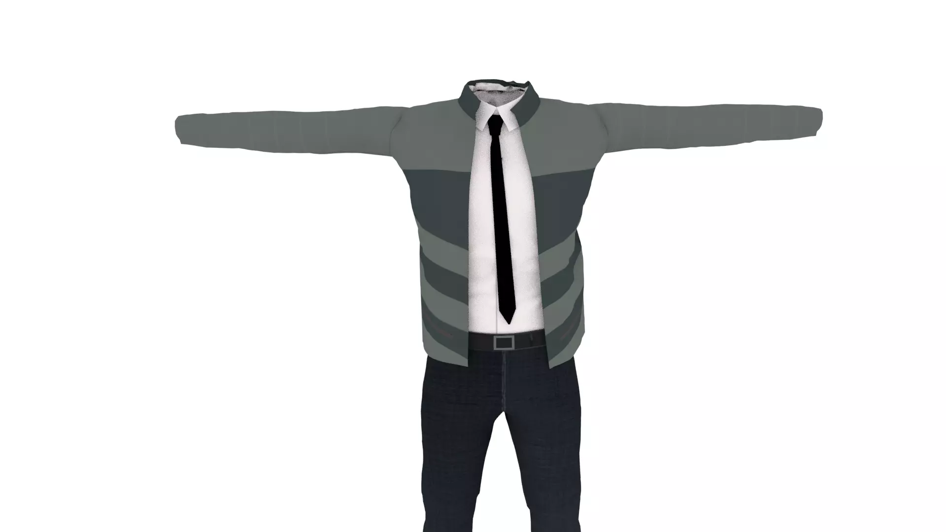 Man Outfit Low-poly 3D model_0