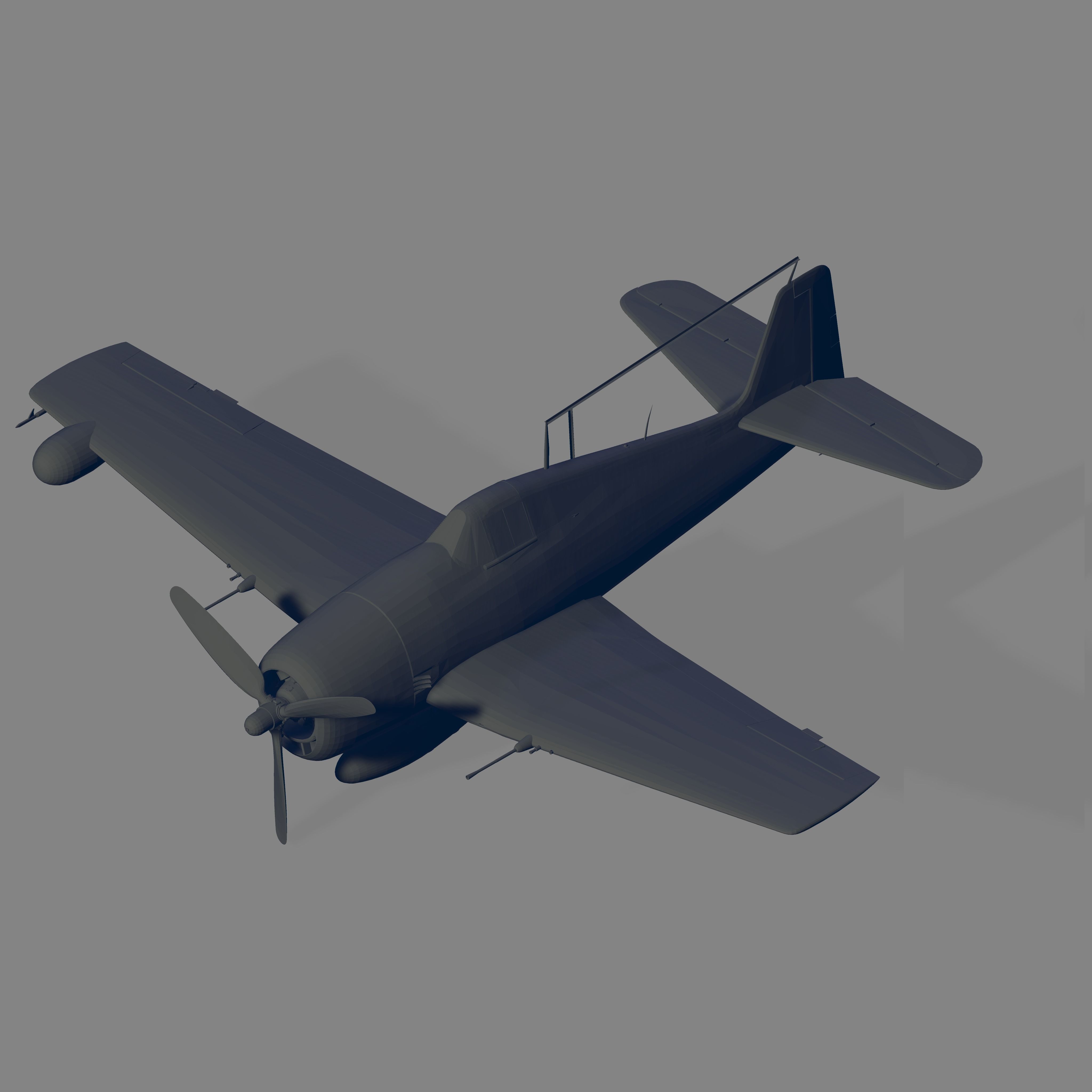 F6F-5N Hellcat 3D model_1