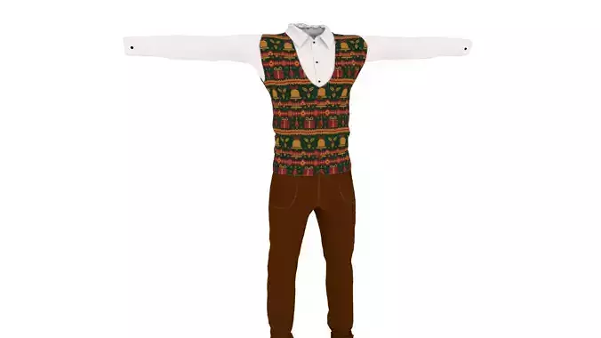 Male Clothing Low-poly 3D model