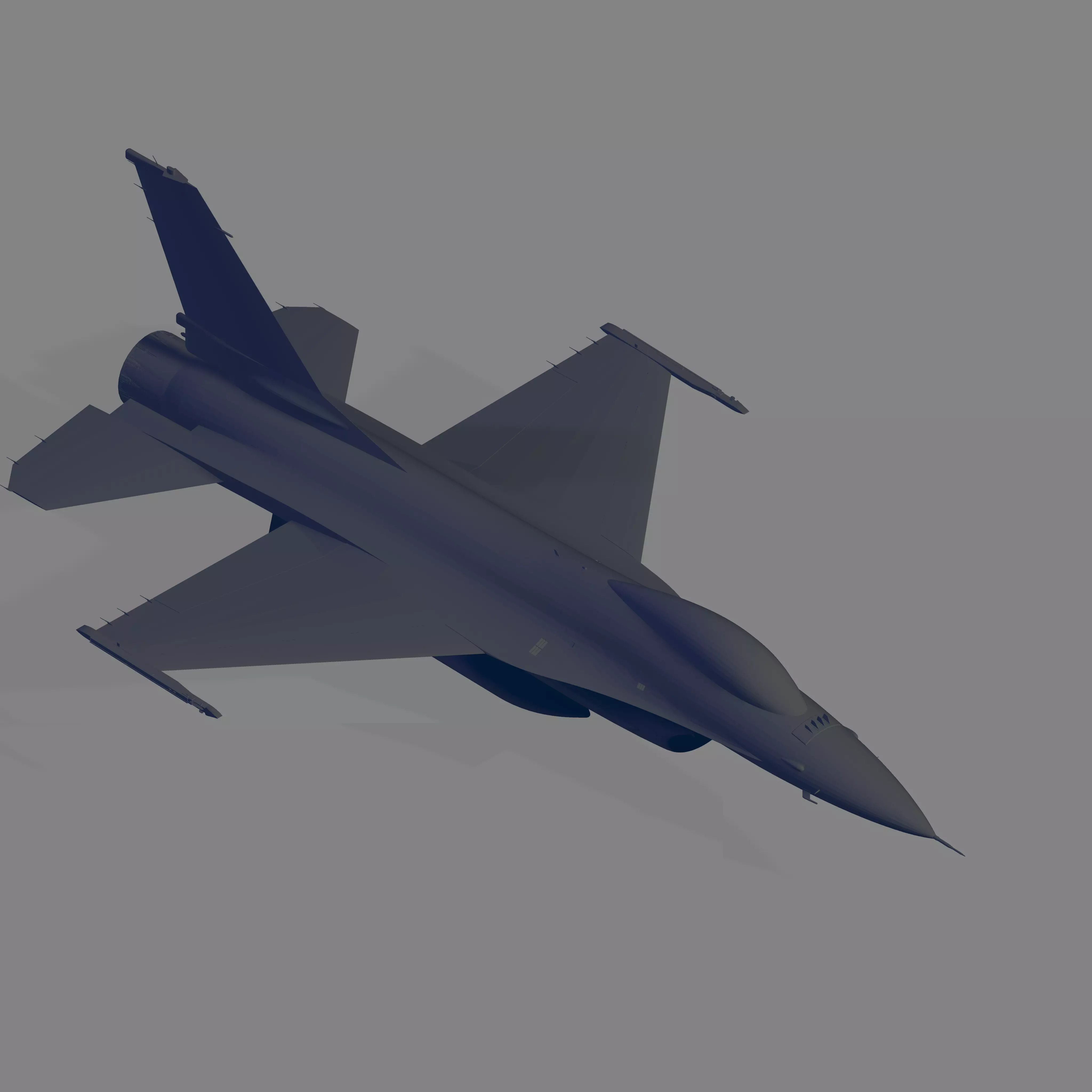 F-16A Block 15 ADF Fighting Falcon 3D model_0
