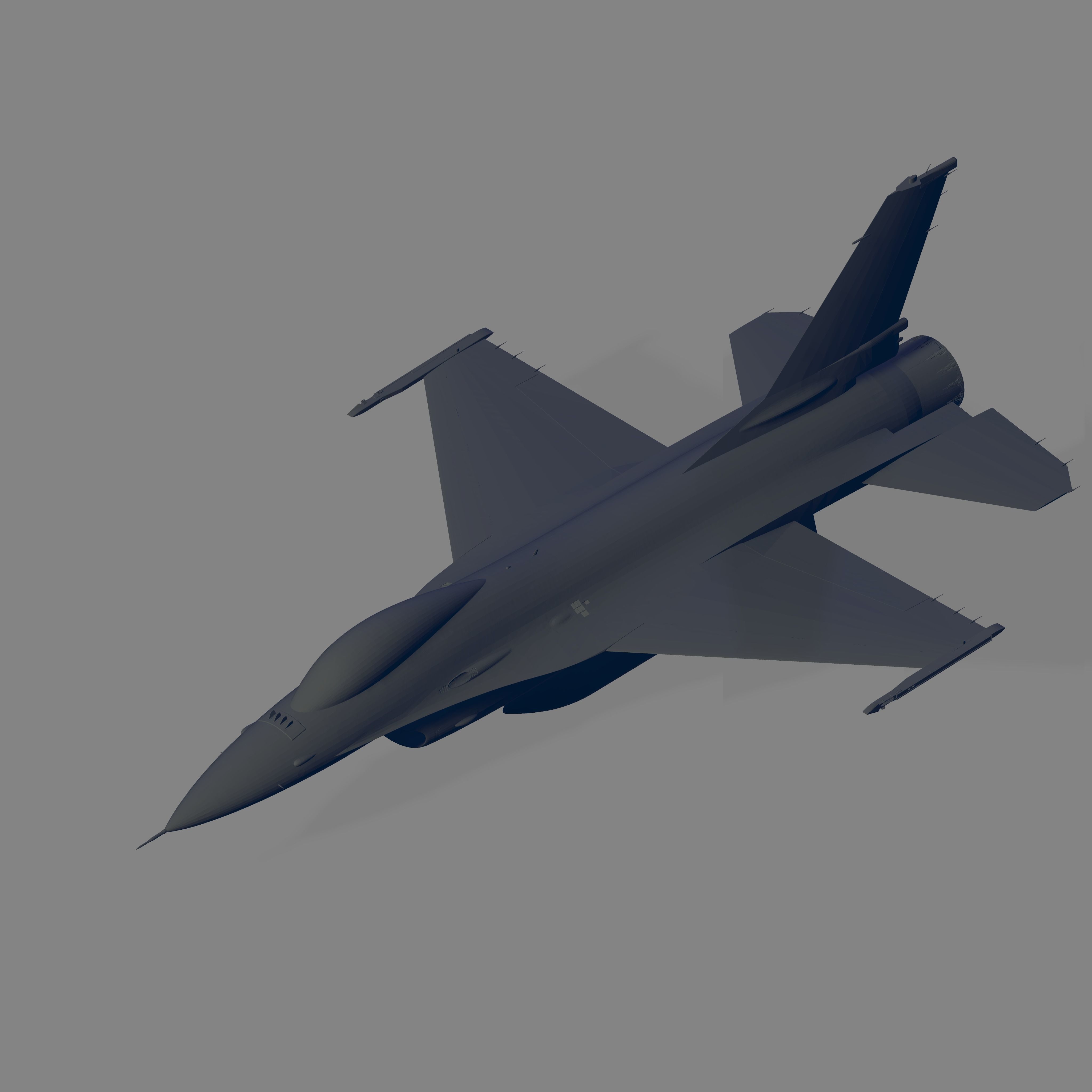 F-16A Block 15 ADF Fighting Falcon 3D model_1