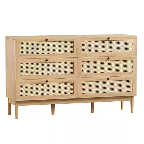 Birlea Croxley 6 Drawer Rattan Chest