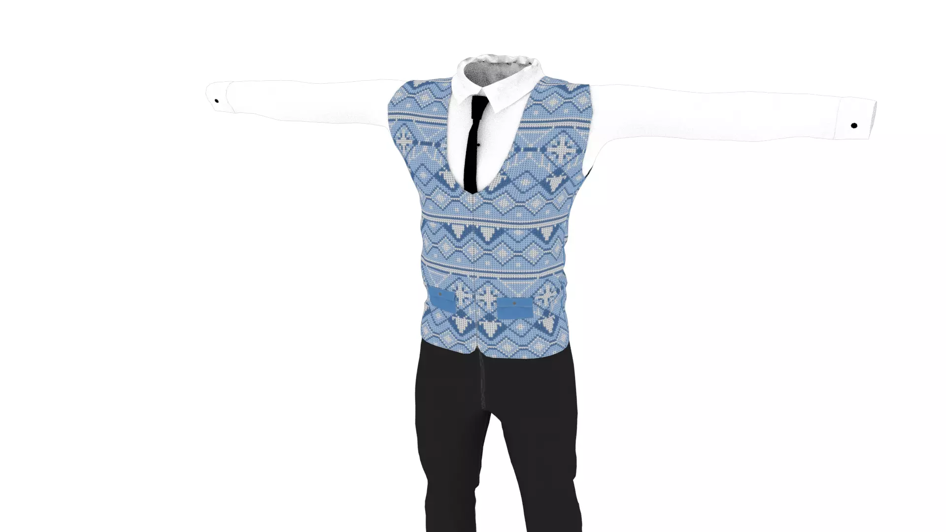 Male Clothing Low-poly 3D model_0