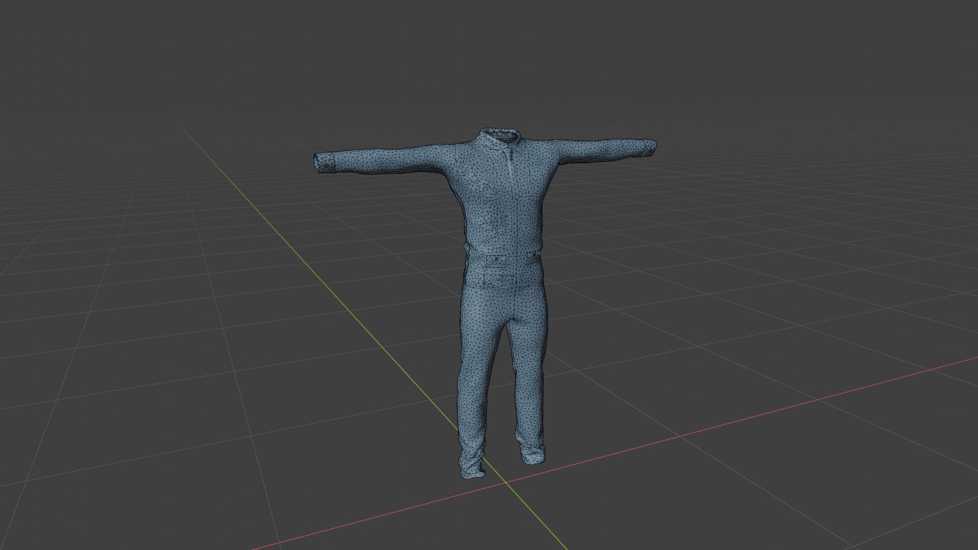 Male Clothing Low-poly 3D model_6