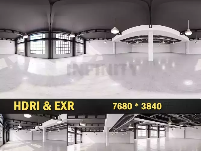 HDRI Interior Loft Office Hall