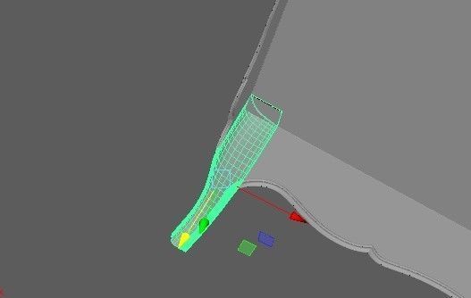 classical elegant headboard 3D model_4