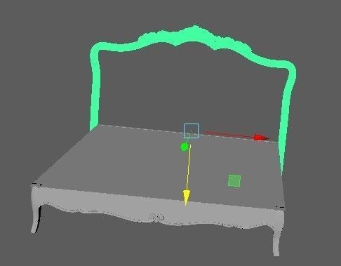 classical elegant headboard 3D model_6