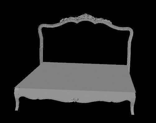classical elegant headboard 3D model_3