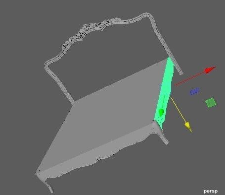 classical elegant headboard 3D model_8