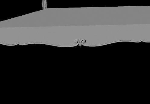 classical elegant headboard 3D model_9