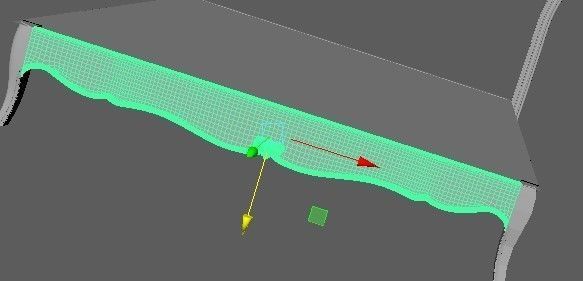 classical elegant headboard 3D model_5