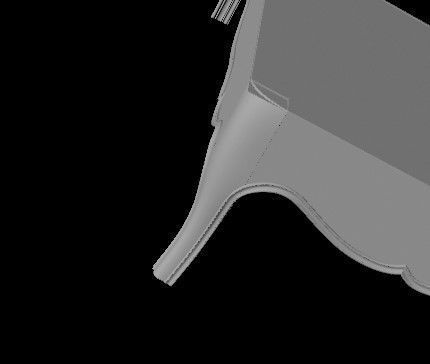 classical elegant headboard 3D model_2