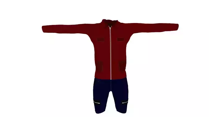 Male Clothing Low-poly 3D model