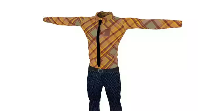 Male Clothing Low-poly 3D model