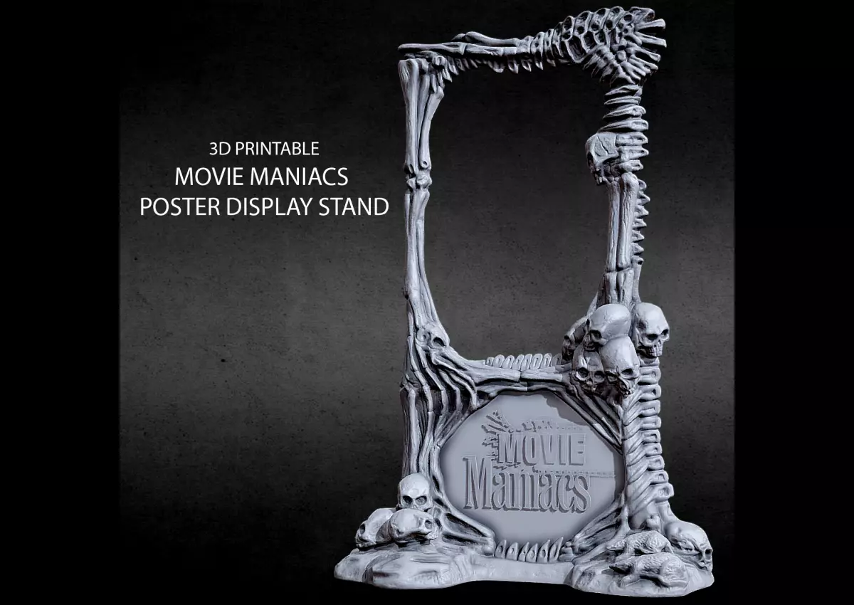 3D PRINTABLE MOVIE MANIACS SERIES 1 POSTER STAND 3D print model