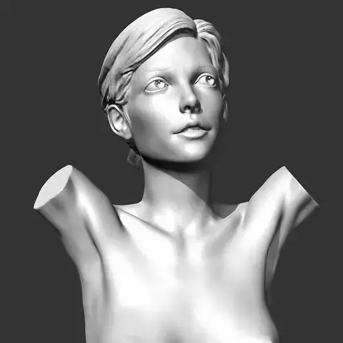 SC girl bust C 3D print model