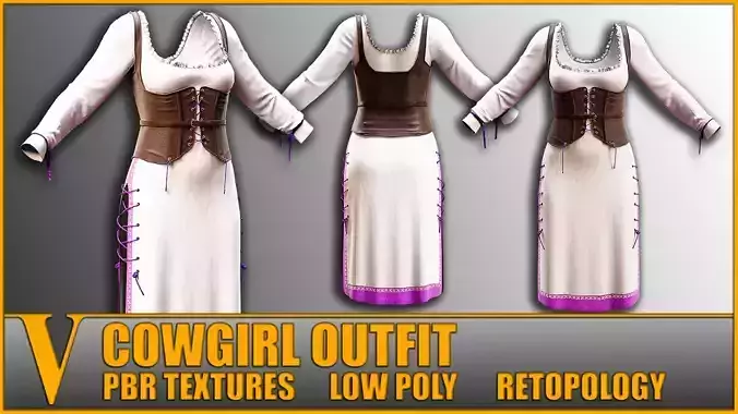 Cowgirl Dress and Leather Corset