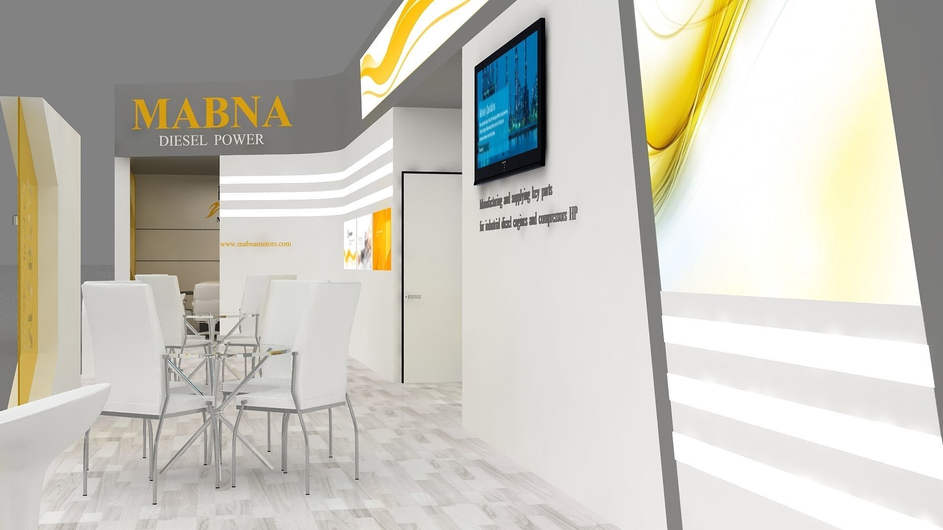 3D Exhibition Design Low-poly 3D model_10