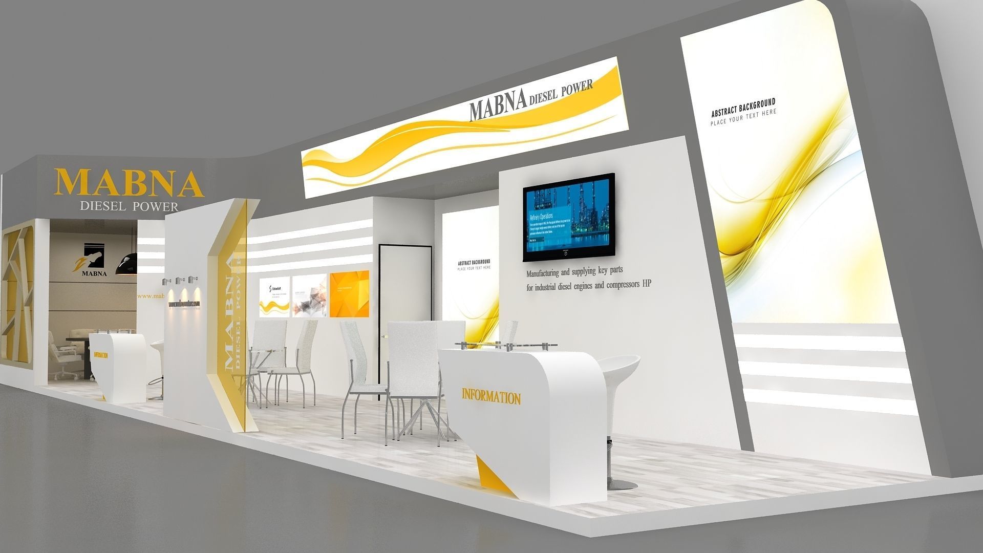 3D Exhibition Design Low-poly 3D model_6