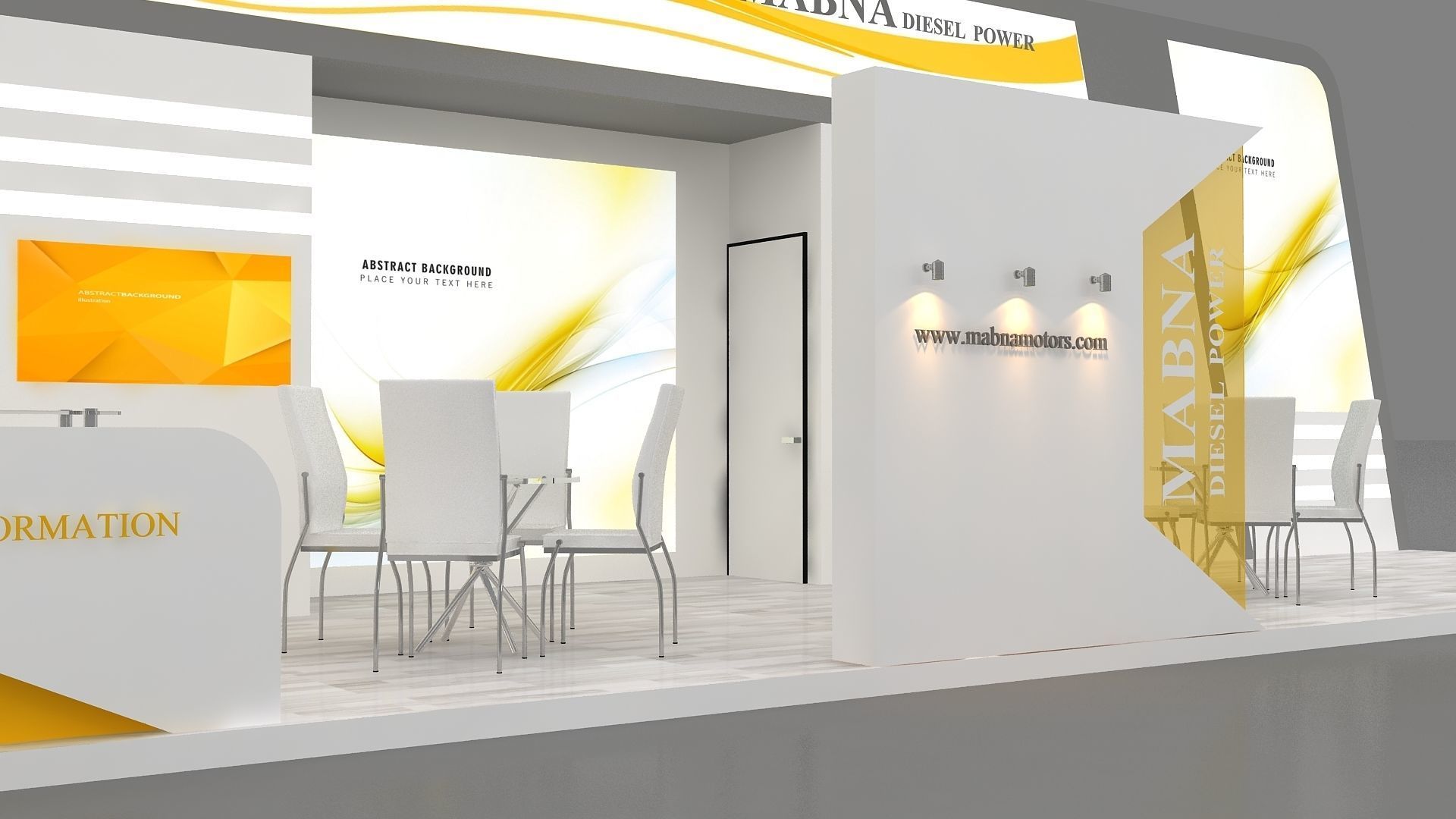 3D Exhibition Design Low-poly 3D model_7