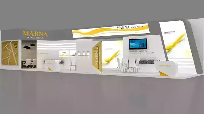 3D Exhibition Design Low-poly 3D model