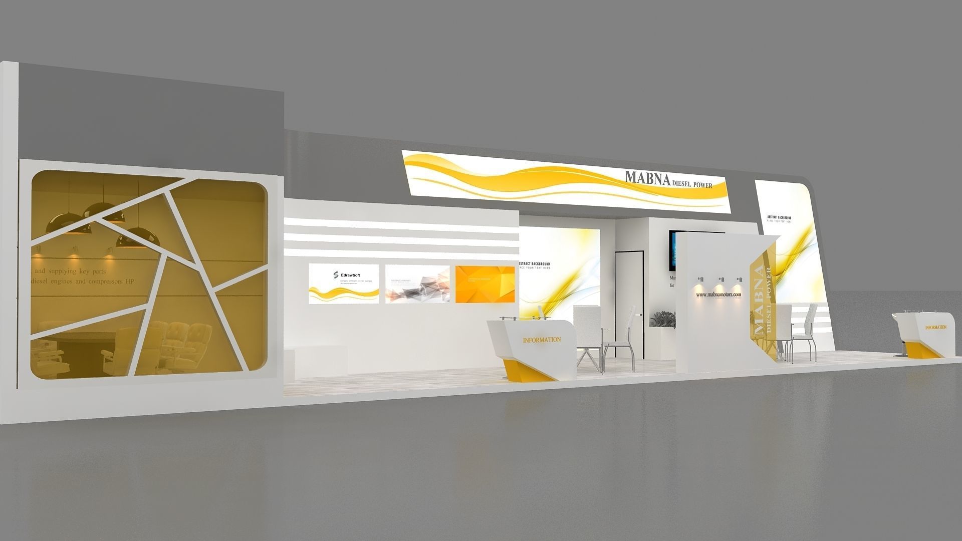 3D Exhibition Design Low-poly 3D model_4