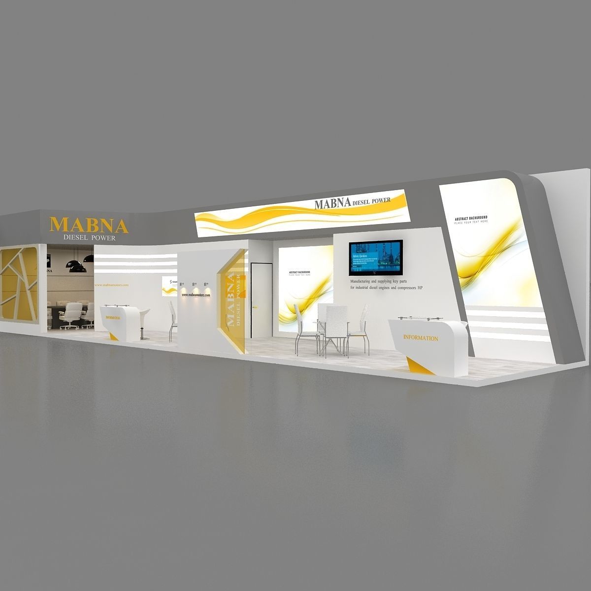 3D Exhibition Design Low-poly 3D model_12