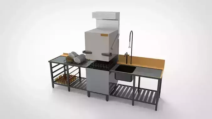dishwasher machine table
