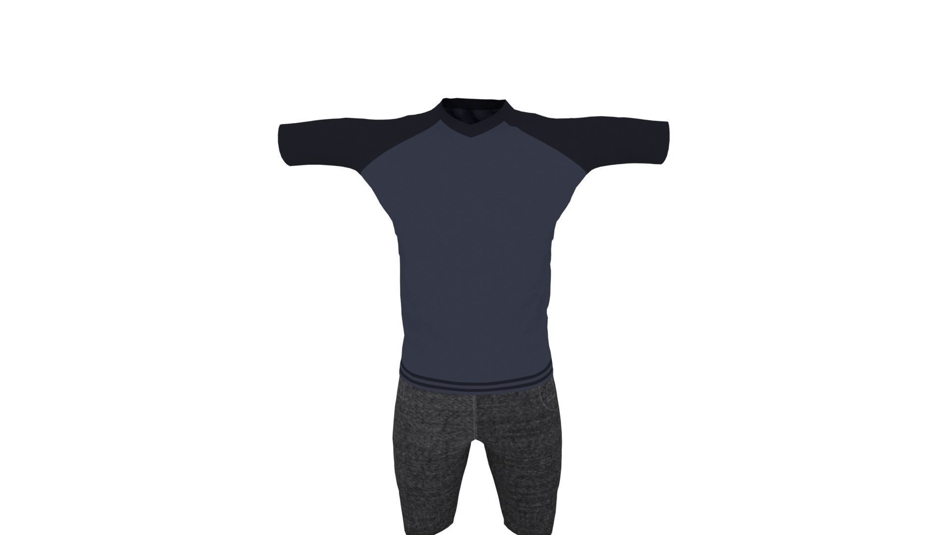 Clothing Low-poly 3D model_5
