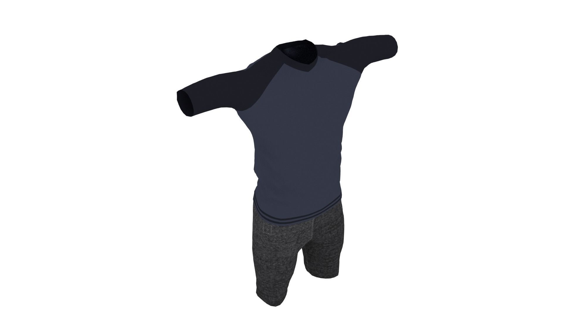 Clothing Low-poly 3D model_4