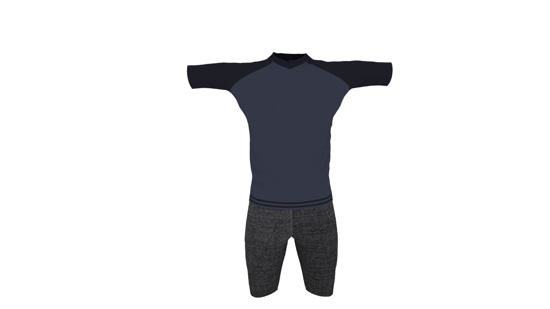 Clothing Low-poly 3D model_2