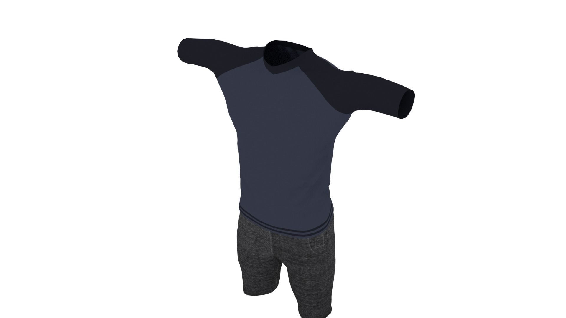 Clothing Low-poly 3D model_3