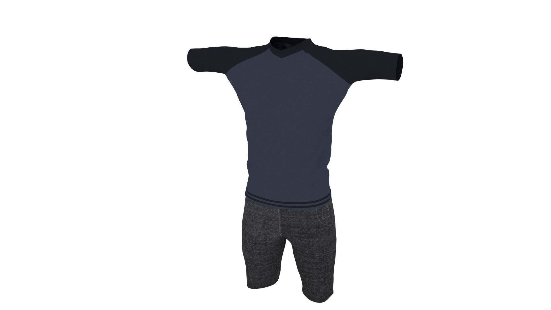 Clothing Low-poly 3D model_1