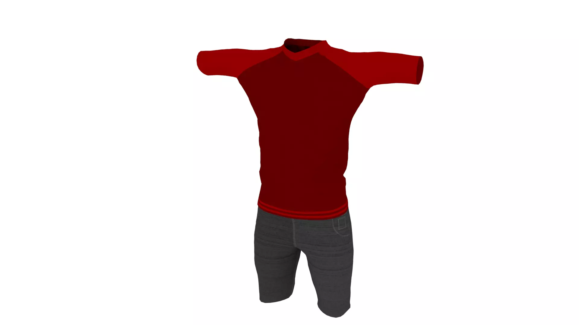 Clothing Low-poly 3D model_0